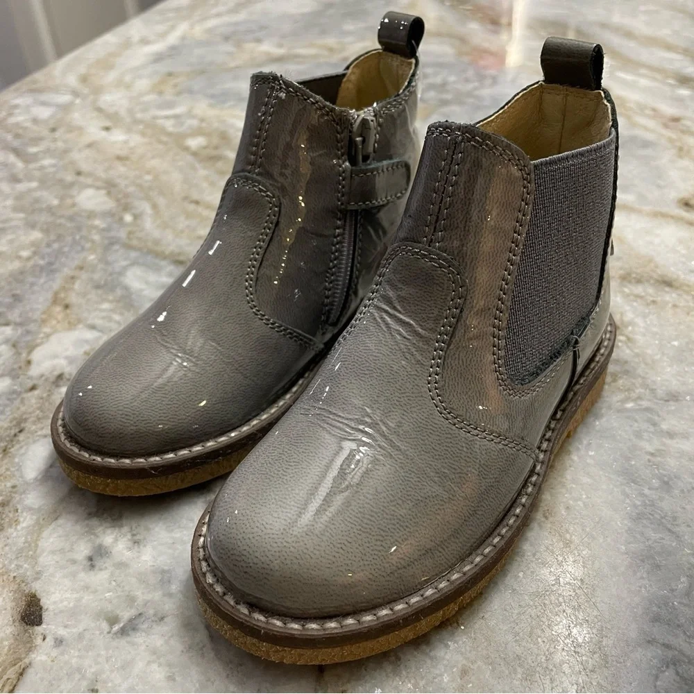 New Kids Naturino Arthur Chelsea Shiny Leather Boots